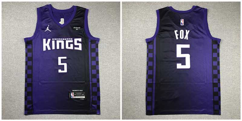 Kings 5 De%27Aaron Fox Purple Nike 2023-2024 City Edition Swingman Jersey